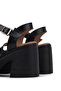 Women's Genuine Leather Black Leather Heeled Sandals - 6