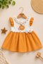 100% Cotton Baby Collar Apple Embroidered Muslin Summer Baby Girl Dress 3-6/6-9/9-12/12-18/18-24Months - 2