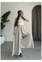 Elastic Waist Modal Fabric Skirt with Side Pockets - 4