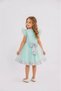 Girls' Evening Dress with Ruffled Sleeves Glitter Sequin Bow Detail - 3