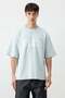 Printed Oversize T-Shirt Baby Blue