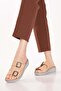 Genuine Leather Comfort Sole Comfortable Daily Slipper Imk.2103 Cappuccino - 2