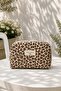 Leopard Patterned Cosmetic Travel Organizer and Makeup Bag Large Size 20X19 cm - 2