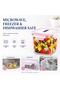 Square Glass Food Storage Container 920ml, Tall Airtight Glass Container BPA Free Microwave Freezer Safe Pink RP530 - 3