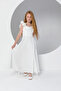 8-15 Years Old Ridden Girl's Dress-Ecru - 2