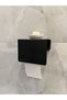 Toilet Paper Holder Wc Paper Holder - Self-Adhesive (Black) - 6