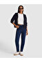 Dark Blue Mom High Waist Fit Jean Pants 50318031-Vr032