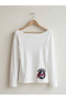 Boat Neck Seasonal Women's Bodysuit - Sleeves - 2