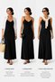 Women's Cross-Back Strap Long Sandy Dress-Black - 6