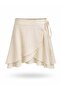 Cream Wrap Tie Mini Skirt 02217