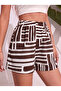 Women's Comfortable Fit High Waist Viscose Shorts - 2