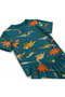 Boy's Cotton Dinosaur Print Summer Shorts Pajamas Set - 6