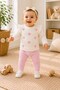 Baby Girl Heart Embroidered Ruffled Top and Bottom Set of 2 2-Thread Seasonal 3-12 Months - 2