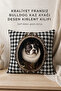 Royal French Bulldog Goose Feet Pattern Throw Pillow Cover