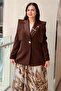 Double-Breasted Collar, Floral Stone Embellished Jacket, Undershirt, Skirt, 3-Piece Evening Dress Set - 3