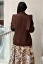 Double-Breasted Collar, Floral Stone Embellished Jacket, Undershirt, Skirt, 3-Piece Evening Dress Set - 4