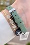 Case Gold Cord Green Color Women's Wristwatch and Bracelet - 5