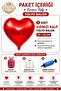 Foil Heart Balloon Red 55 cm Helium Gas Compatible Lover Gift - 4
