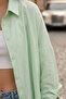 Women's Oversize Long Shirt E.Green 1001 - 3