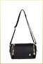 Women's cylinder soft leather shoulder bag - black