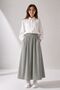 Modest Long Girls' Seasonal Skirt-Sage Gray