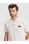 White Slim Fit Knitted Textured Buttoned Polo Collar T-Shirt 50309959-Vr013 - 2