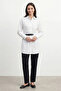 Belt Detailed Shirted Tunic-White White - 5