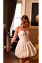 After Party Dress Balloon Dress White Mini Dress - 4