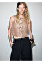 Sequined Tie Detailed Blouse