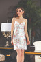 2 Piece Dowry Satin Short Nightgown and Dressing Gown Set Romantic Floral Patterned Belted Ends and Sleeves Ruched Bridal Set - 8