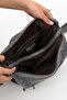 Faux Leather Soft Woven Shoulder Bag Grey (Model: 571-11-13B) - 3