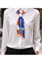 Orange Patterned Scarf Tie \Geometric Pattern - 2