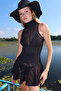 Sofia Beachwear Black Mini Beach Dress - 5