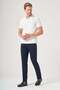 White Polo Collar Short Sleeve Relaxed Fit Flexible Non-Fraying Collar Technology T-Shirt 1011260179 - 2