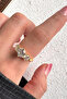 Steel Ring Large Adjustable Women's Non-Tarnishing - 5