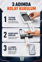[Urr] iPhone 17 Pro Max Compatible Full Coverage Glass Screen Protector with Aligner+ Hd Installation Tool - 2