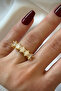 Adjustable Gold Women's Steel Ring with Large Zircon Stone, Does Not Tarnish, Does Not Lose Color