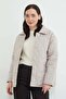 Water Wave Patterned Oversized Buttoned Coat - 5