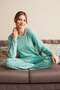 Plus Size Heart Patterned Pajama Set - 2