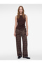 Asymmetrical Cut Slim Fit Crew Neck Sleeveless Blouse