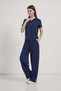 Collared T-Shirt and Waist-Tie Detailed Sweatpants Set