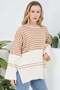 Striped Wide Sleeve Oversize Knitwear Sweater