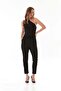 Basic Elastic Waist Carrot Fit Fabric Trousers - 5