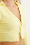 Polo Neck Zippered Crop Bodysuit - 5