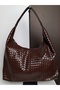 Women's Bitter Brown Daily Pinterest Straw Shoulder Bag - 8