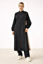Double Color Hijab Swimsuit Top Black-Mink - 2