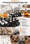 750 ml Cocktail Shaker Set 24-Piece Black Acrylic Stand Professional Stainless Steel Metal Home Bar Mixology Kit with Ice Cube 723389 - 3