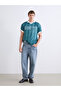 Rmz Gi̇yi̇m Farkiyla Devrik Roba Yaka Ba Printed Men's T-Shirt - 3