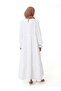 Balloon Sleeve Comfortable Fit Lined Hijab Dress - Ecru - - 7