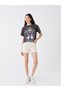 Two Mt Shop Quality Xside Beige Denim Straight Standard & Regular Women's Jean Shorts